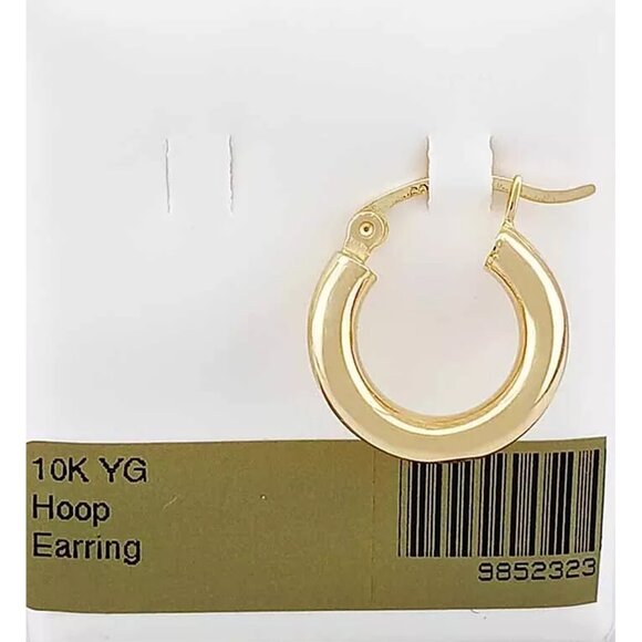 Hoop Solid *Single* Earring 10k Yellow Gold